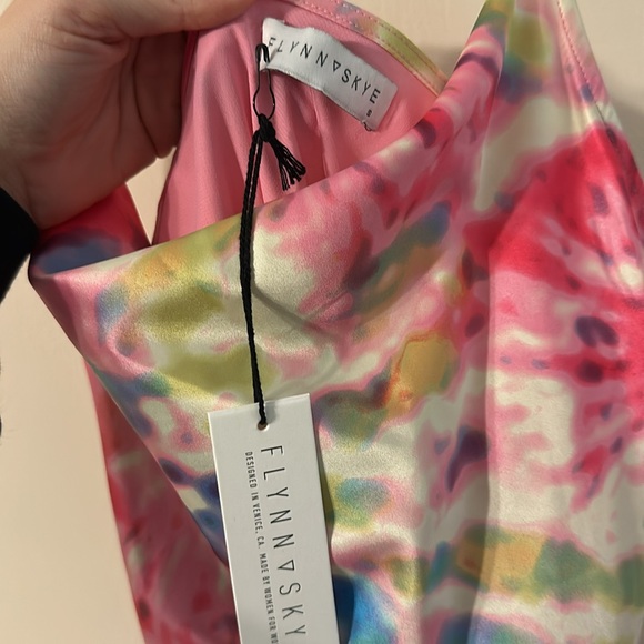 Never worn Flynn Skye Lynn Slip Dress in Kaleidoscope Satin Size: S - Picture 12 of 16